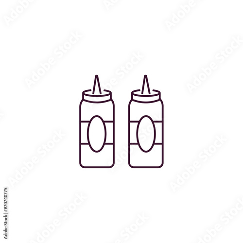 sauces outline icon. Linear vector from kitchen concept. Thin line sauces icon isolated on white background