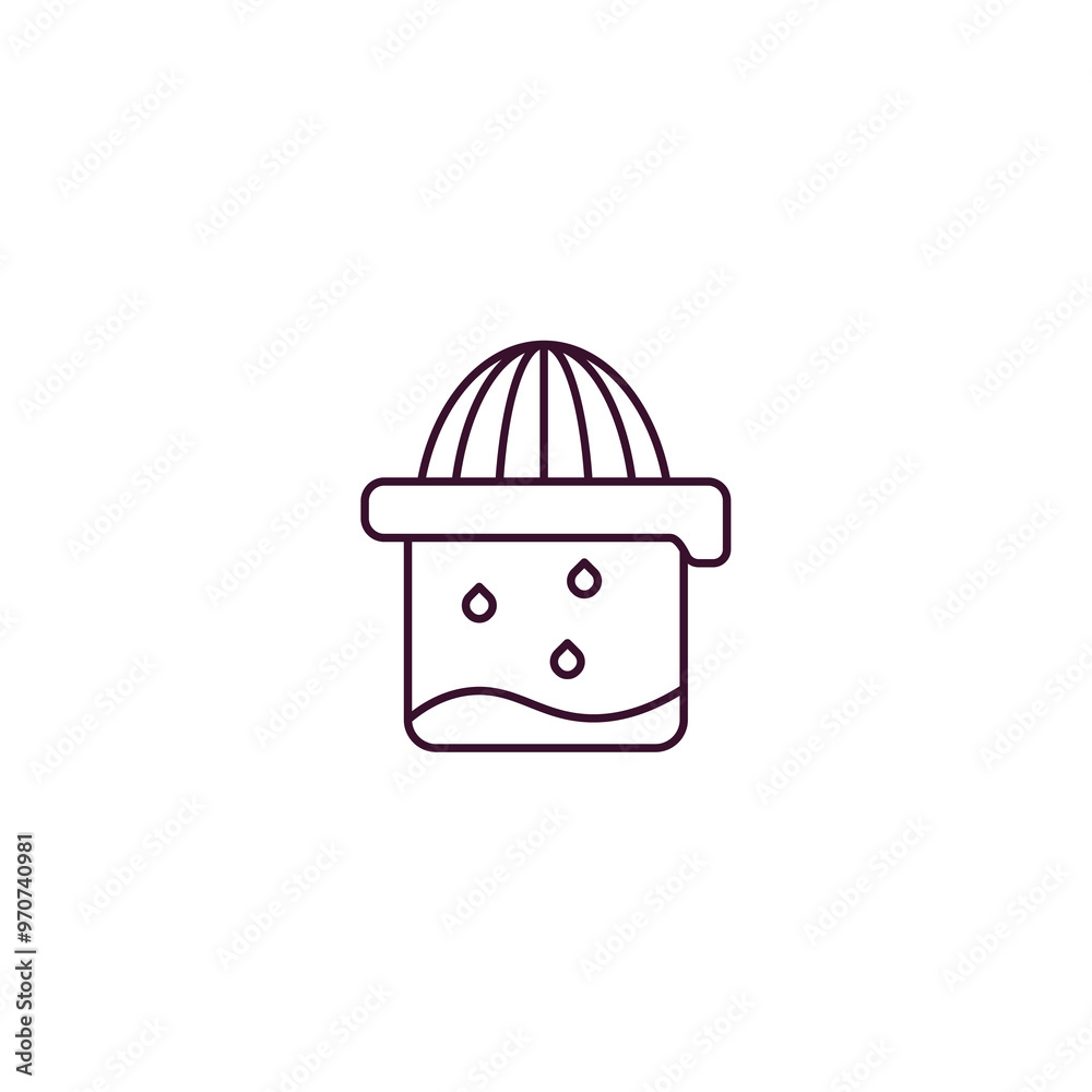 squeezer outline icon. Linear vector from kitchen concept. Thin line squeezer icon isolated on white background squeezer outline icon. Linear vector from kitchen concept. Thin line squeezer icon isolated on white background