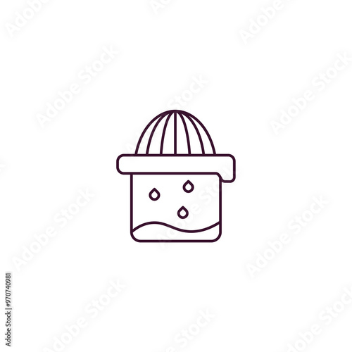 squeezer outline icon. Linear vector from kitchen concept. Thin line squeezer icon isolated on white background
