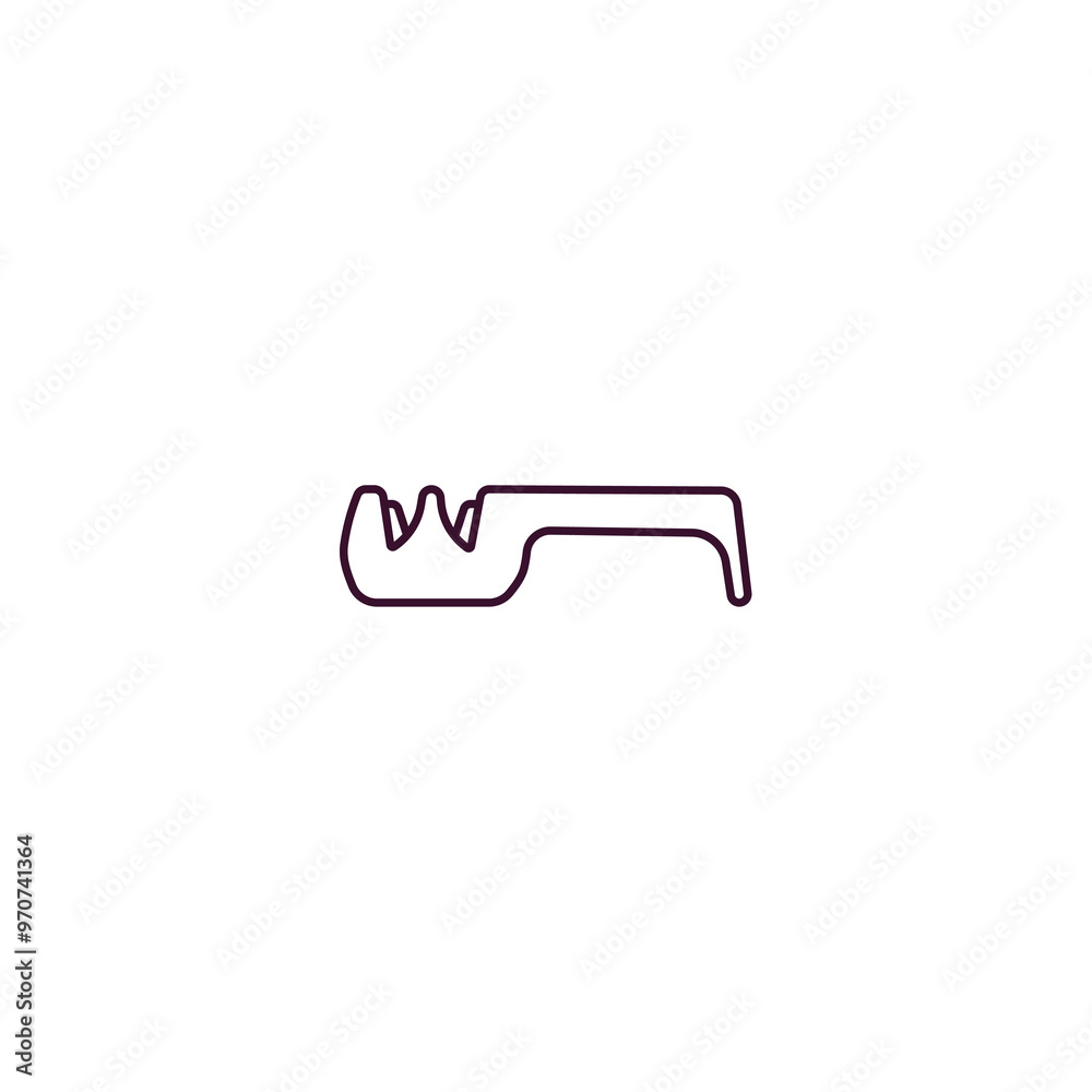 knife sharpener outline icon. Linear vector from kitchen concept. Thin line knife sharpener icon isolated on white background knife sharpener outline icon. Linear vector from kitchen concept. Thin line knife sharpener icon isolated on white background