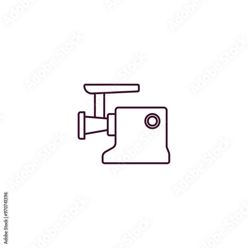 meat grinder outline icon. Linear vector from kitchen concept. Thin line meat grinder icon isolated on white background