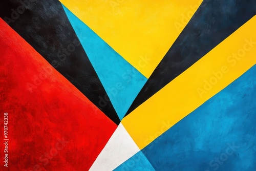 Vibrant art based on the national flag of st. Lucia photo