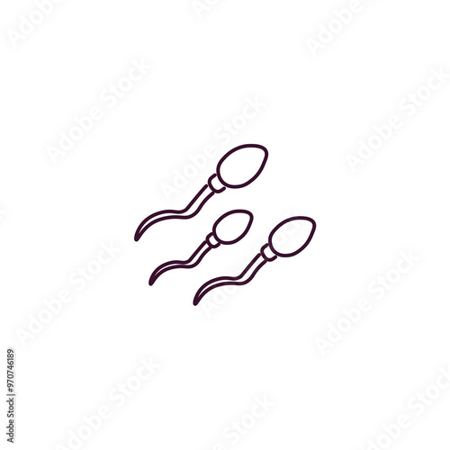 spermatozoon outline icon. Linear vector from health and medical concept. Thin line spermatozoon icon isolated on white background photo