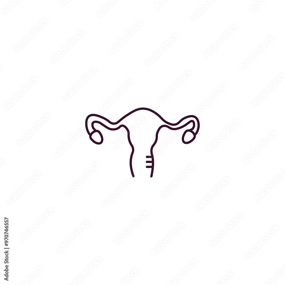Fototapeta premium gynecology outline icon. Linear vector from health and medical concept. Thin line gynecology icon isolated on white background
