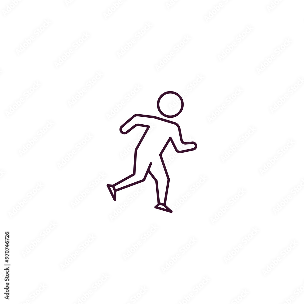 running outline icon. Linear vector from health and medical concept. Thin line running icon isolated on white background