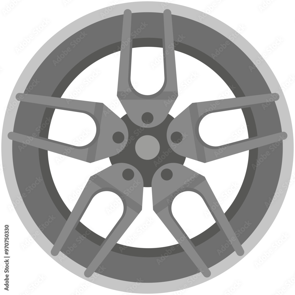 Obraz premium Wheel Disk Vector Illustration