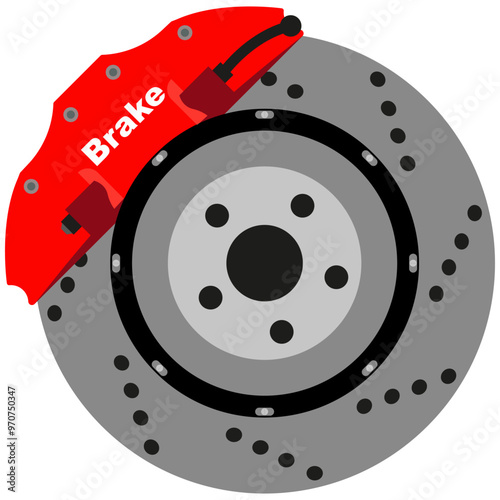 Brake Disk Vector Illustration