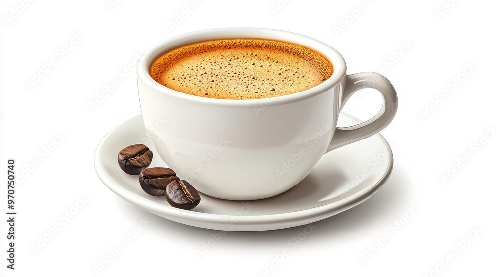 Espresso clipart, element, 3D illustration, realistic, isolated on white background Espresso clipart, element, 3D illustration, realistic, isolated on white background