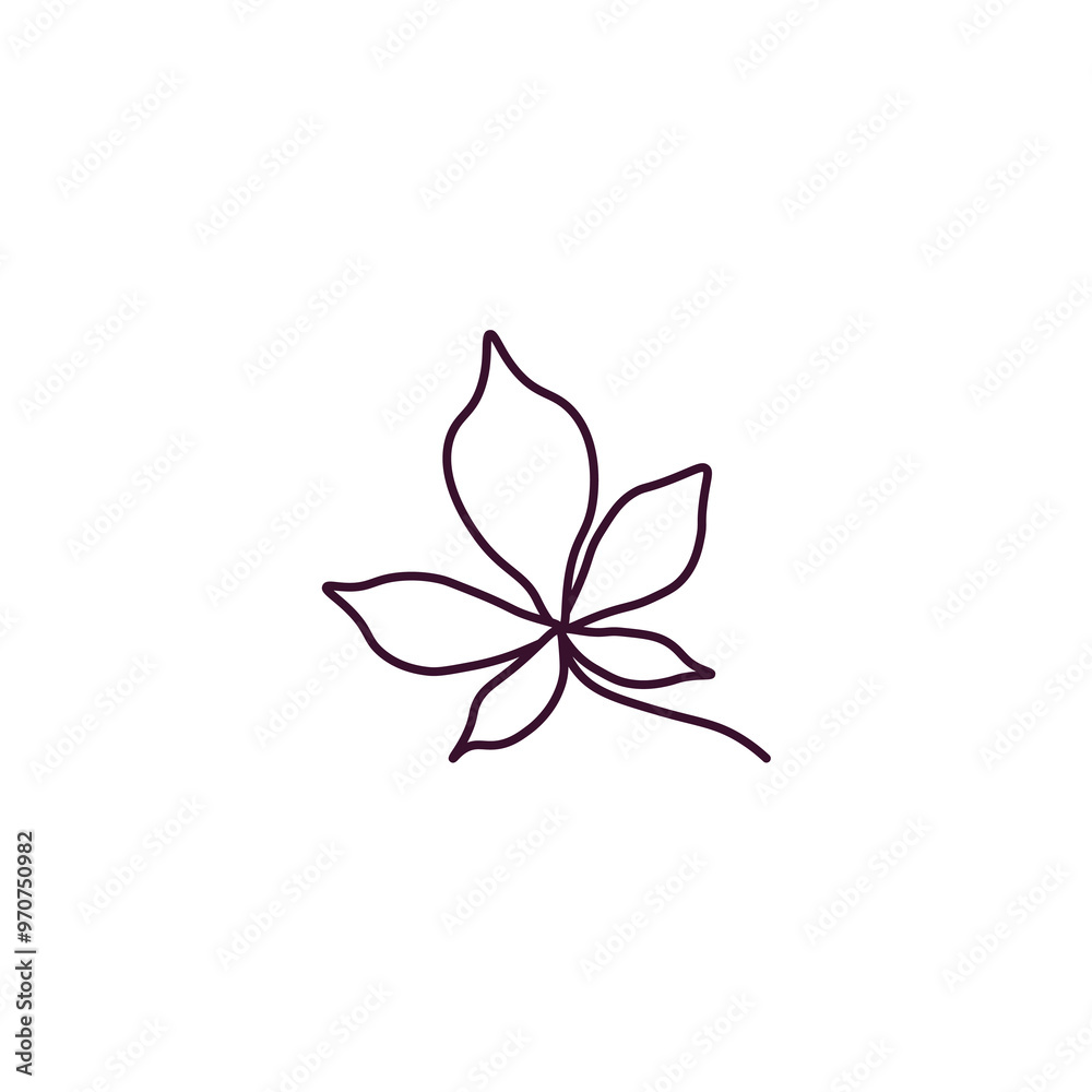 sassafras leaf outline icon. Linear vector from nature concept. Thin line sassafras leaf icon isolated on white background sassafras leaf outline icon. Linear vector from nature concept. Thin line sassafras leaf icon isolated on white background