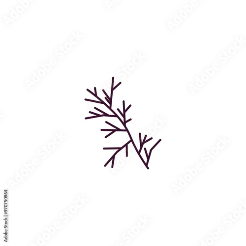 larch leaf outline icon. Linear vector from nature concept. Thin line larch leaf icon isolated on white background