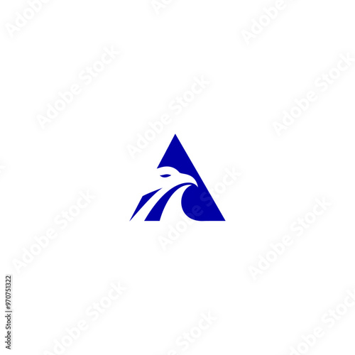 eagle letter A minimal logo icon symbol. initial A vector design