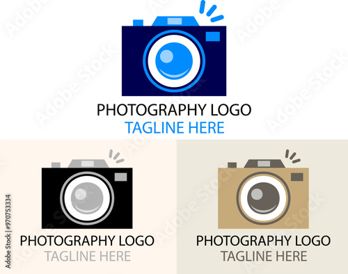 Photography logo design in vector. Camera logo design