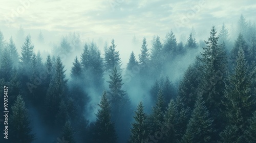 The Misty Forest Landscape