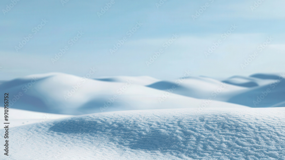 Winter Serenity, snow-covered hills gently blurred, tranquil atmosphere envelops the serene countryside, evoking a peaceful and calming winter landscape experience Winter Serenity, snow-covered hills gently blurred, tranquil atmosphere envelops the serene countryside, evoking a peaceful and calming winter landscape experience