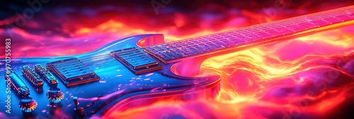 Electric Guitar on Fire