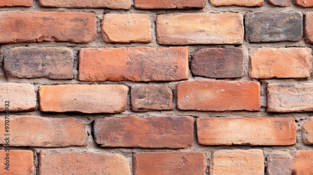 Close-up of rustic red and beige brick wall texture in a seamless pattern. Ideal for backgrounds or architectural concepts. Close-up of rustic red and beige brick wall texture in a seamless pattern. Ideal for backgrounds or architectural concepts.