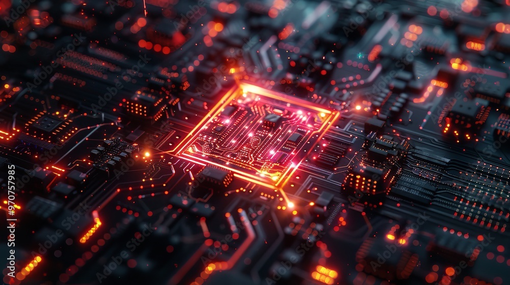 Abstract smart city lights by night river bridge network Abstract smart city lights by night river bridge network