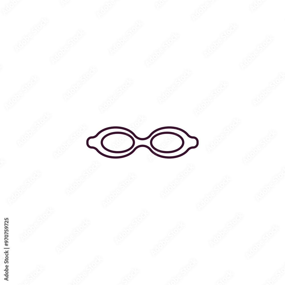 swimming glasses outline icon. Linear vector from nautical concept. Thin line swimming glasses icon isolated on white background swimming glasses outline icon. Linear vector from nautical concept. Thin line swimming glasses icon isolated on white background