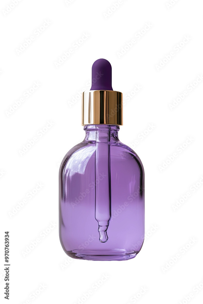 Purple glass bottle with dropper Purple glass bottle with dropper