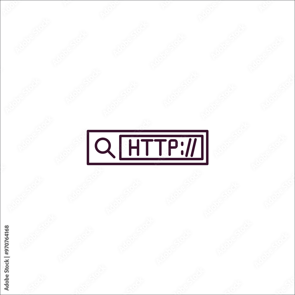 http outline icon. Linear vector from programming concept. Thin line http icon isolated on white background http outline icon. Linear vector from programming concept. Thin line http icon isolated on white background
