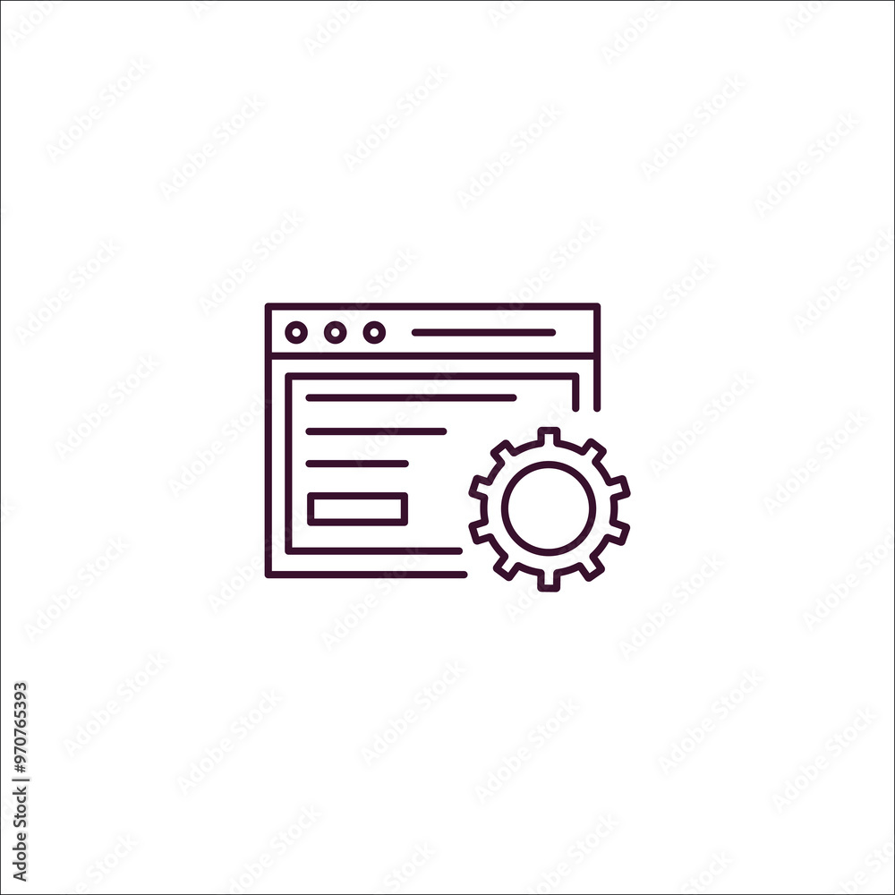 web optimization outline icon. Linear vector from programming concept. Thin line web optimization icon isolated on white background