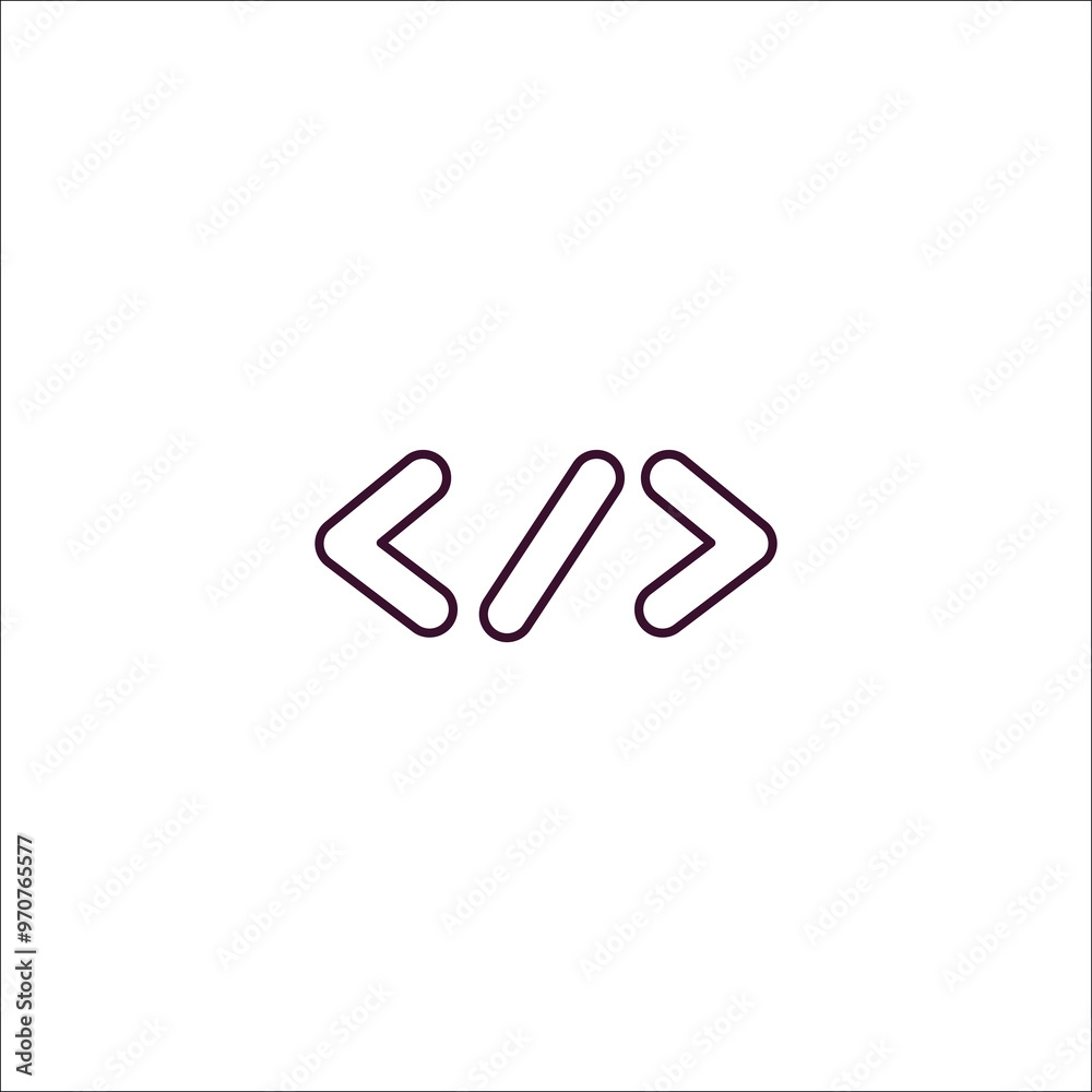 coding outline icon. Linear vector from programming concept. Thin line coding icon isolated on white background coding outline icon. Linear vector from programming concept. Thin line coding icon isolated on white background