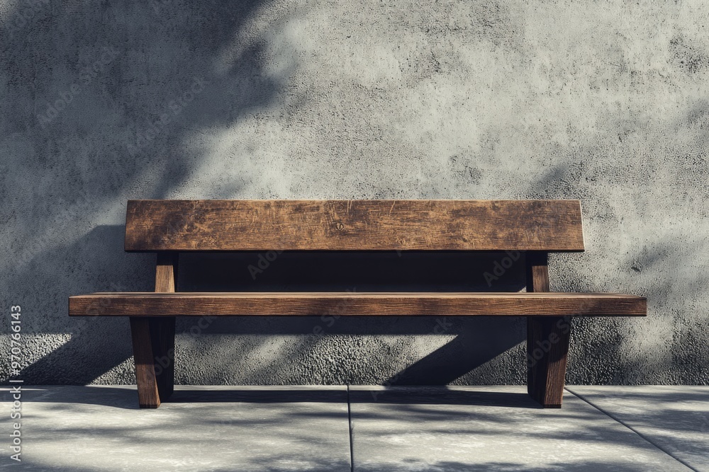 Brown Wood bench on concrete floor Brown Wood bench on concrete floor Brown Wood bench on concrete floor Brown Wood bench on concrete floor