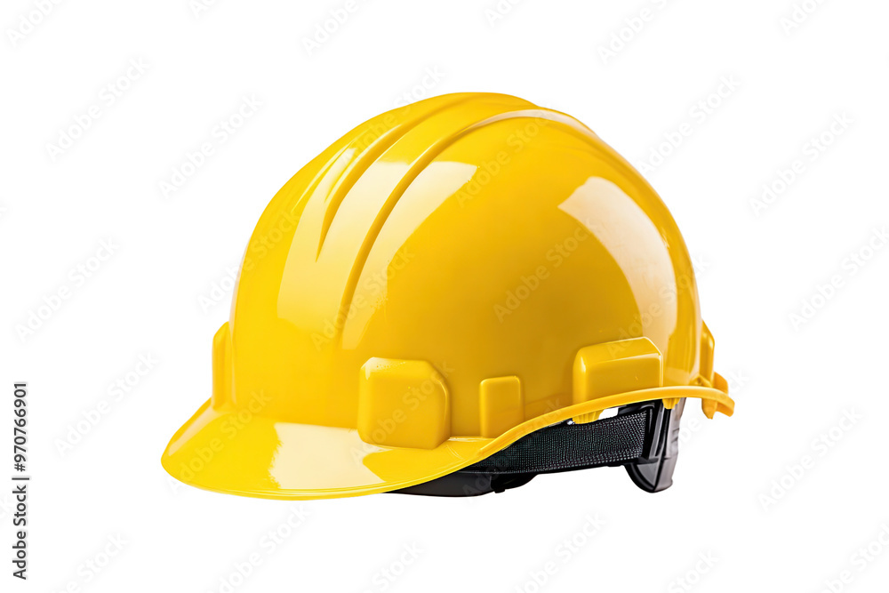 Bright yellow hard hat designed for safety in construction and industrial environments, ensuring worker protection. Bright yellow hard hat designed for safety in construction and industrial environments, ensuring worker protection.
