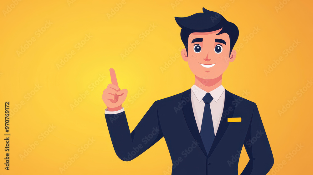 A confident businessman points forward, exuding determination and leadership against a simple, clean background. A confident businessman points forward, exuding determination and leadership against a simple, clean background.