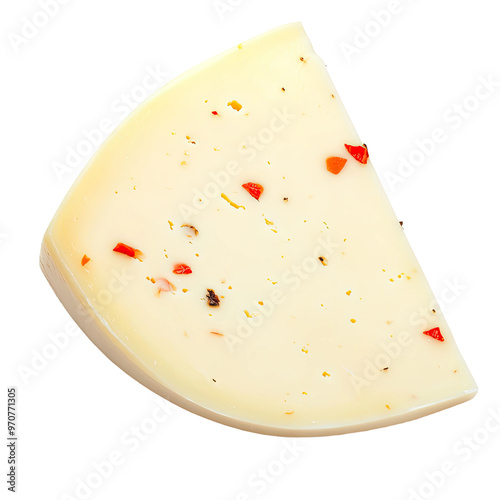 Slice of pepper jack cheese