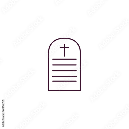 commandments outline icon. Linear vector from religion concept. Thin line commandments icon isolated on white background