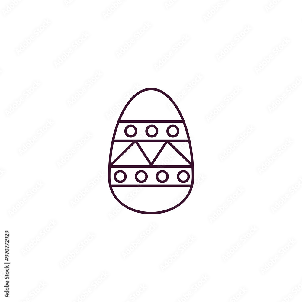 easter eggs outline icon. Linear vector from religion concept. Thin line easter eggs icon isolated on white background