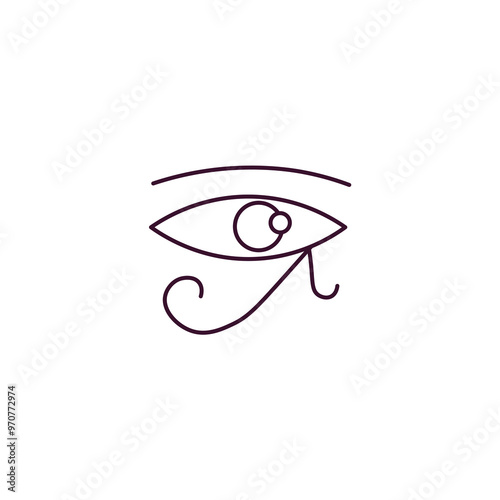 eye of ra outline icon. Linear vector from religion concept. Thin line eye of ra icon isolated on white background
