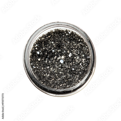 Black and silver glitter