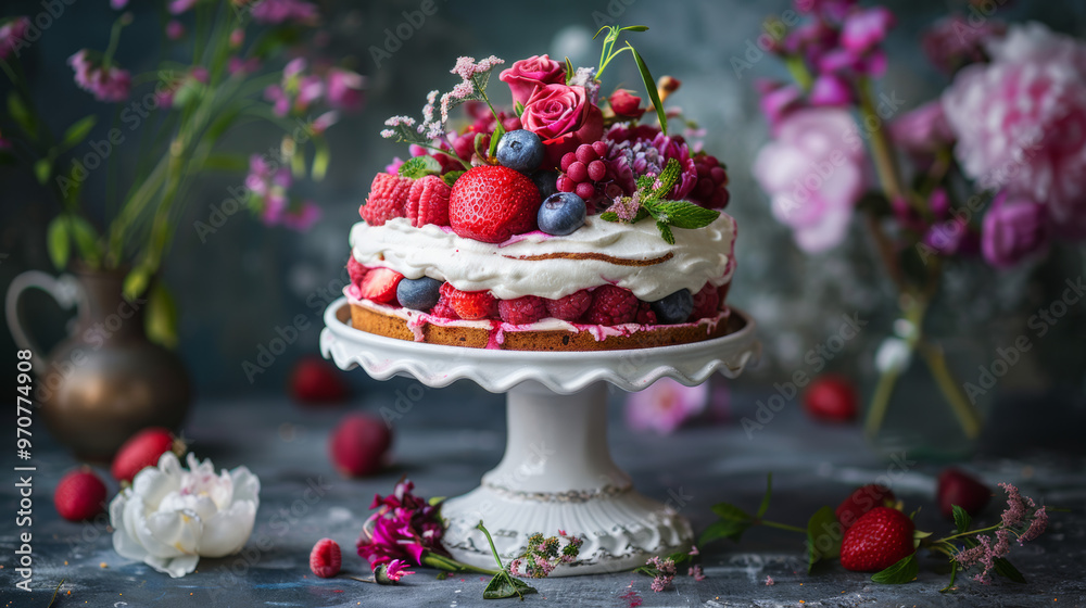 Cake Stand: Decorative pedestal for displaying cakes Cake Stand: Decorative pedestal for displaying cakes