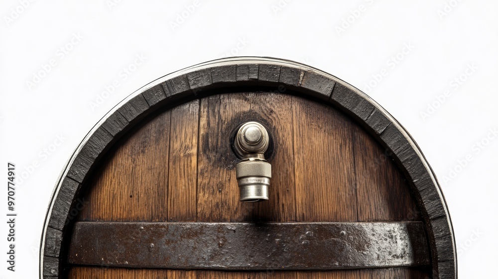 Fototapeta premium Beer keg isolated on white background.