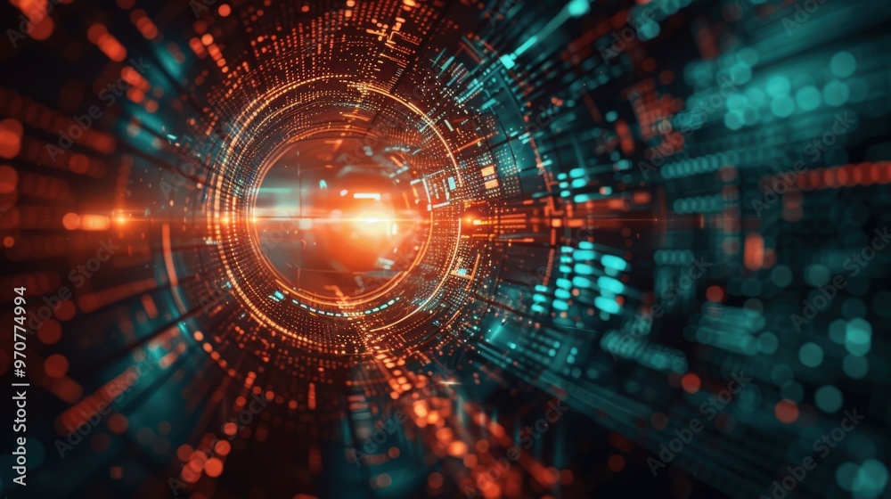 Sleek and futuristic digital disruption background with high-tech graphics and ample copy space for adding innovation business concepts Sleek and futuristic digital disruption background with high-tech graphics and ample copy space for adding innovation business concepts