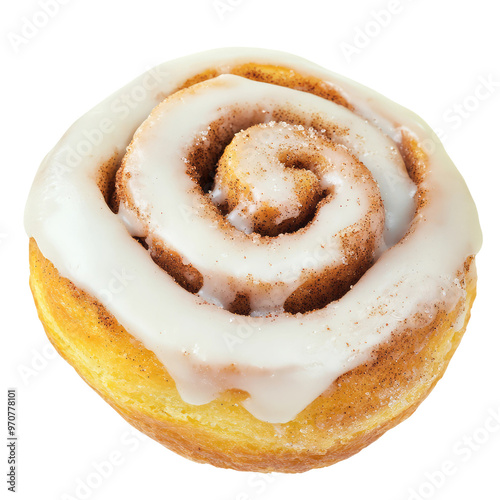 Close up of a cinnamon roll