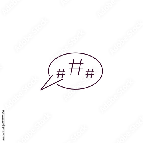 microblogging outline icon. Linear vector from technology concept. Thin line microblogging icon isolated on white background