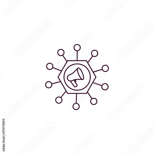 multichannel marketing outline icon. Linear vector from technology concept. Thin line multichannel marketing icon isolated on white background