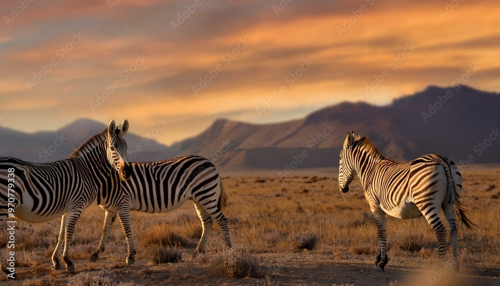 Fototapeta premium 大自然とグレビーシマウマ