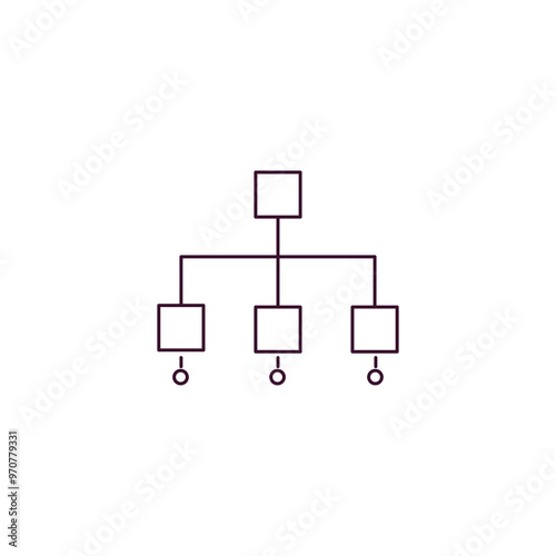 sitemaps outline icon. Linear vector from technology concept. Thin line sitemaps icon isolated on white background