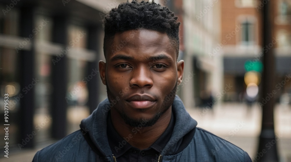 Portrait of handsome young black man outdoor Portrait of handsome young black man outdoor
