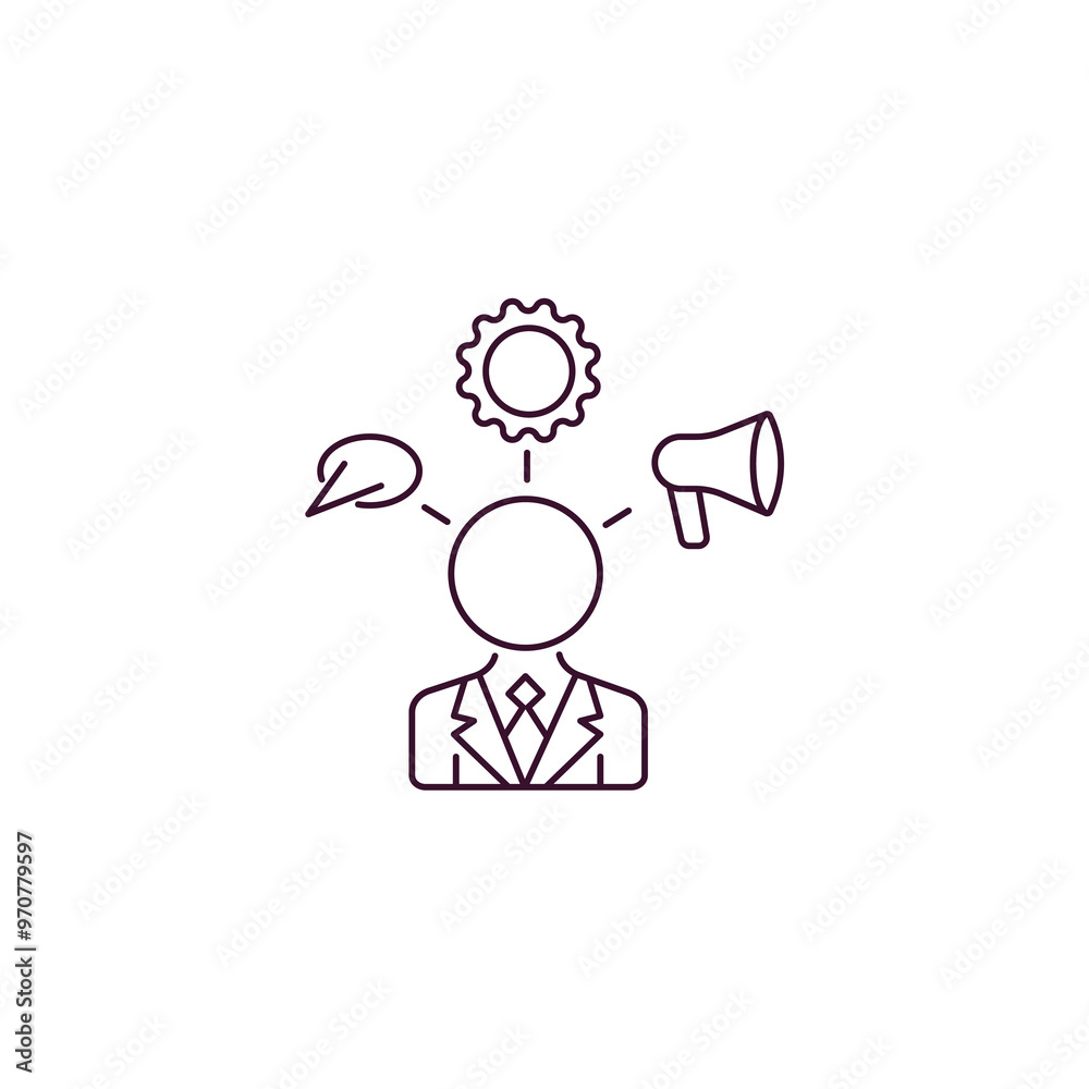 user-generated content outline icon. Linear vector from technology concept. Thin line user-generated content icon isolated on white background user-generated content outline icon. Linear vector from technology concept. Thin line user-generated content icon isolated on white background