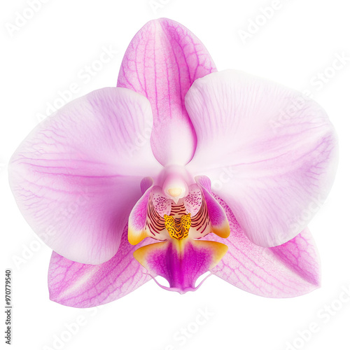 Pink orchid flower close up