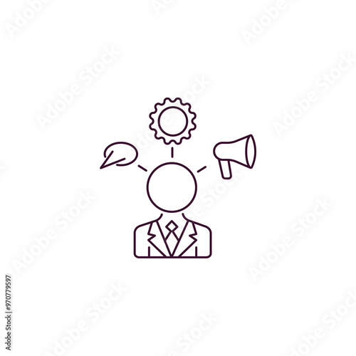 user-generated content outline icon. Linear vector from technology concept. Thin line user-generated content icon isolated on white background