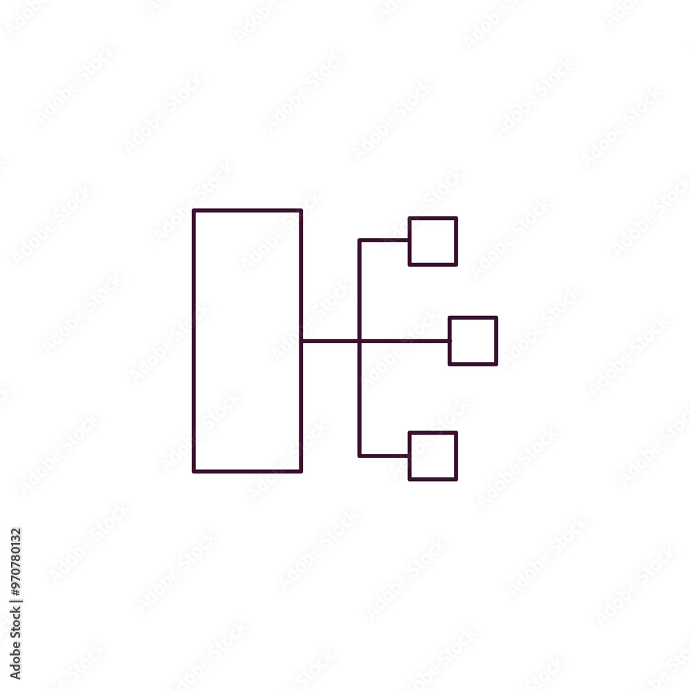 wired connection outline icon. Linear vector from technology concept. Thin line wired connection icon isolated on white background wired connection outline icon. Linear vector from technology concept. Thin line wired connection icon isolated on white background