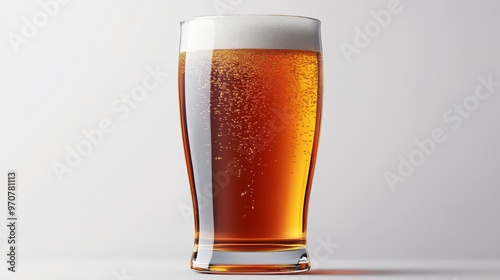 Weizen glass clipart, element, 3D illustration, realistic, isolated on white background