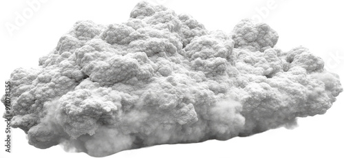 3D Realistic Cloud Isolated on Transparent Background