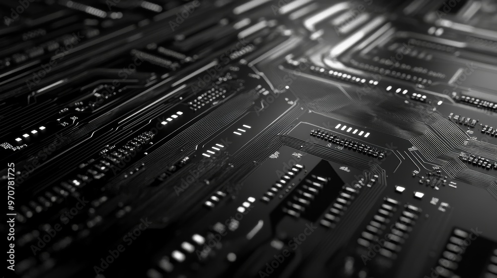 Printed circuit. layout of tracks. Printed circuit. layout of tracks.